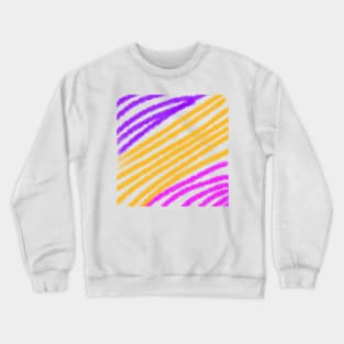 purple yellow pink watercolor stripes pattern Crewneck Sweatshirt